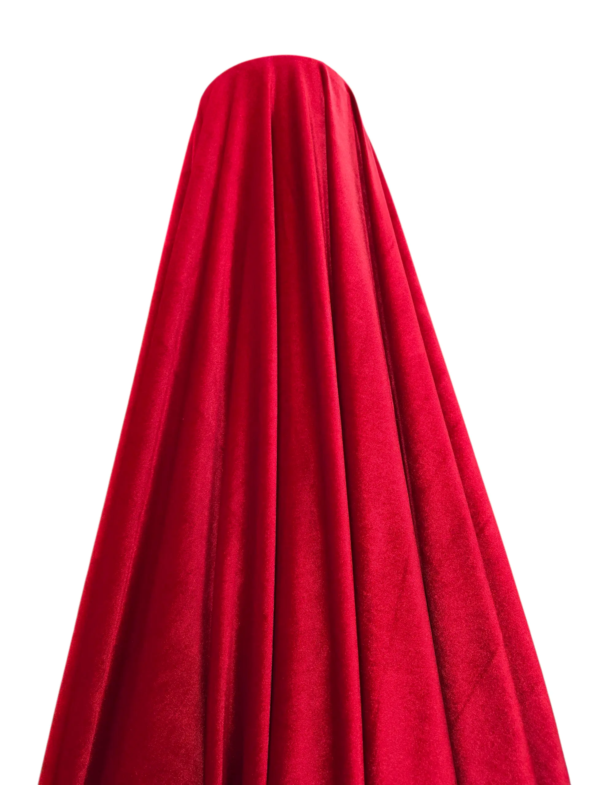 Catifea elastica rosie pentru rochii sau decoratiuni